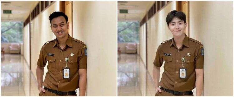 5 Potret Fadhil Achyari, sosok di balik editan Kim Seon-ho jadi PNS