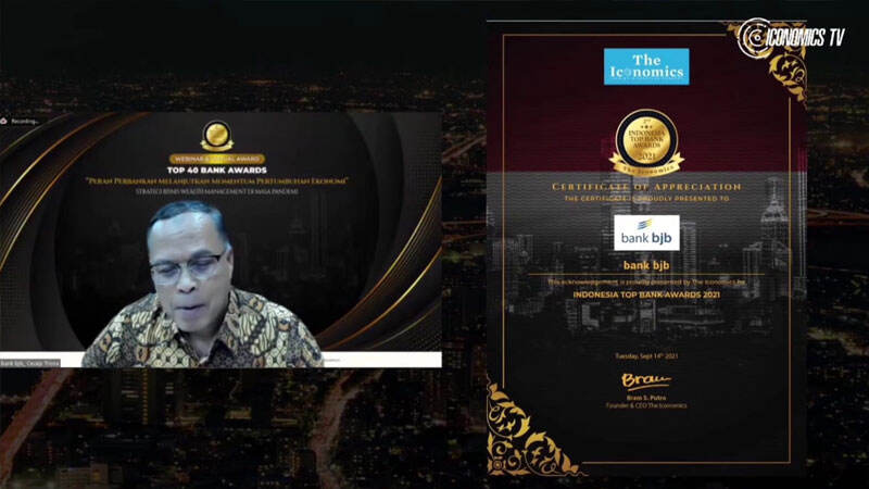 bank bjb Raih Top Bank Awards 2021 dari The Iconomics