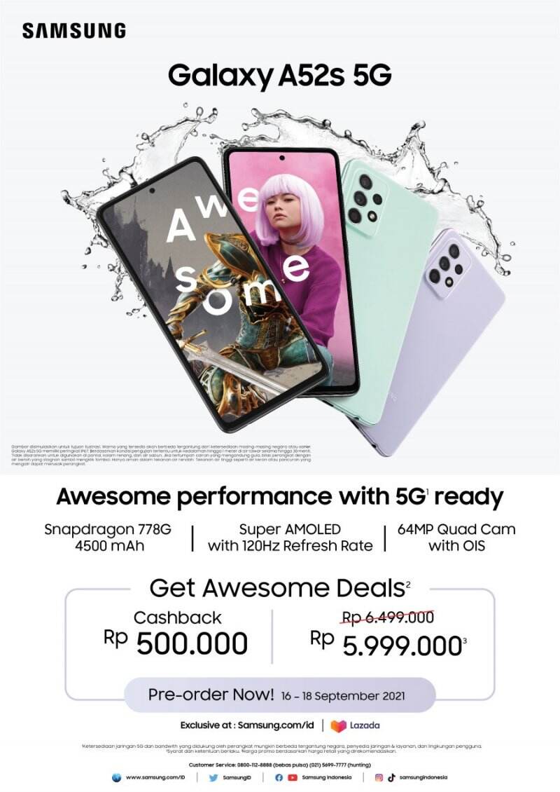 Perangkat Samsung Galaxy A52s 5G Resmi Diperkenalkan, Bawa Spesifikasi Mumpuni