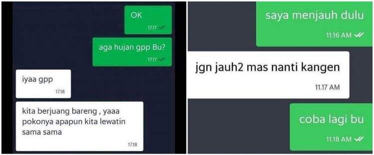 13 Chat lucu pelanggan ojek online dan driver bikin baper banget