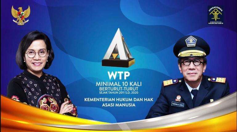 Kemenkumham Raih 2 Penghargaan Keuangan Dari Kemenkeu