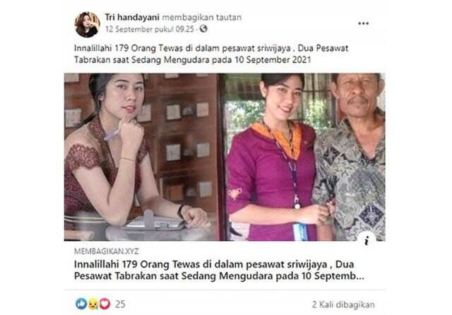 Kabar Menyesatkan tentang Kecelakaan Pesawat Sriwijaya Air