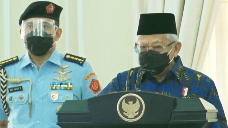 Wapres KH Ma`ruf Amin Tinjau PTM SMAN 19 dan Vaksinasi di Ponpes An-Nawawi Tanara Banten