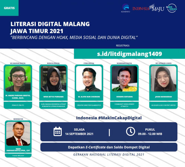 Literasi Digital Malang Jawa Timur 2021, Kupas Tuntas Perubahan Kultur Bersosialisasi