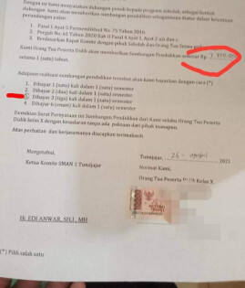 SMAN 1 Tumijajar Tarik Sumbangan Pendidikan Siswa Baru Rp3,7 Juta per Tahun