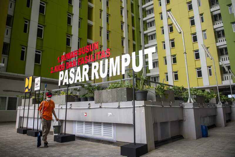 Presiden Jokowi Resmikan Rusun Pasar Rumput