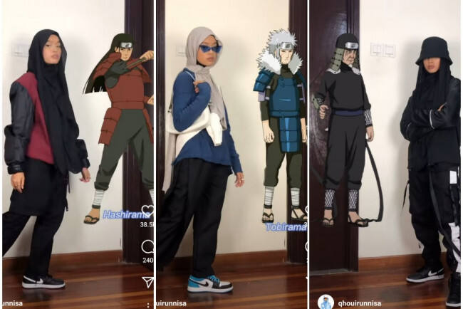 Inspirasi Outfit ala Tokoh Naruto, Anti Mainstrem Abis Nih Buat Hijabers