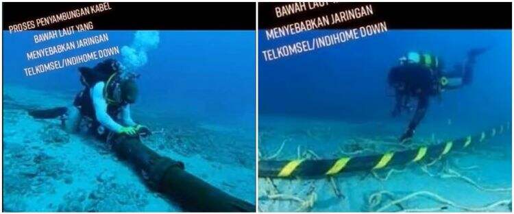 IndiHome gangguan, ini perjuangan penyambungan kabel di bawah laut