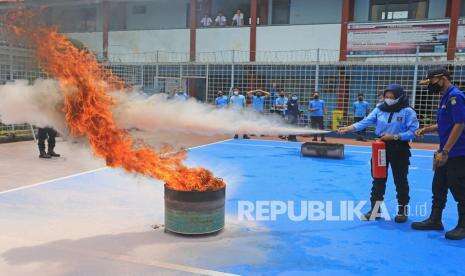 In Picture: Latihan Penanggulangan Kebakaran di Lapas