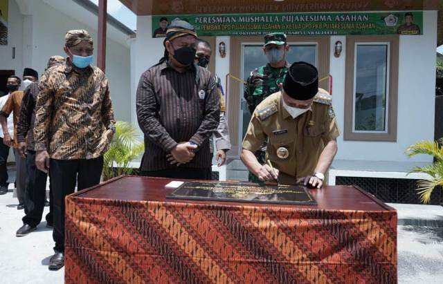 Bakti Sosial DPD Pujakesuma, Bupati Asahan Resmikan Mushola dan Santuni Anak Yatim