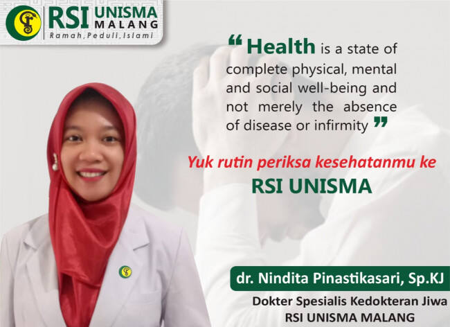 Pandemi Covid-19 Berpotensi Ganggu Kesehatan Mental, Tips Hidup Sehat Ala Dokter RSI Unisma ini Bisa Dicoba