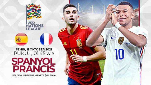 Link Live Streaming UEFA Final Nations League: Spanyol vs Prancis