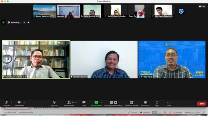 Dihadiri Aktivis 98, FISIP Unhas Gelar Webinar Nasional Bahas "Penguatan Lembaga Kemahasiswaan di Masa Pandemi"