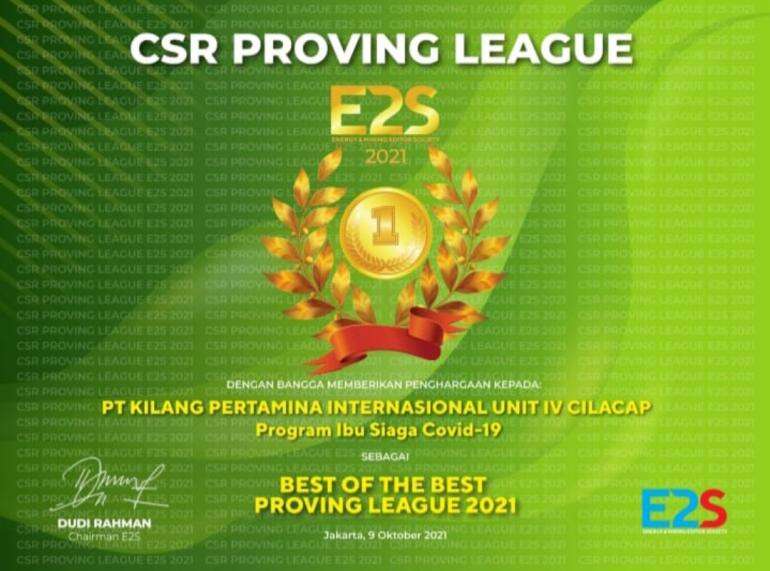 Kilang Pertamina Internasional Raih 8 Penghargaan Di Ajang E2S Proving League 2021