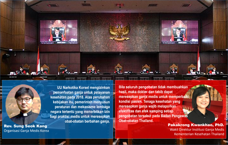Sidang Gugatan UU Tentang Pelarangan Ganja di MK Hadirkan Ahli dari Thailand dan Korea