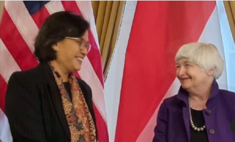 Sri Mulyani Bertemu Menkeu AS Janet Yellen Bahas Ancaman Berbahaya Selain Covid-19
