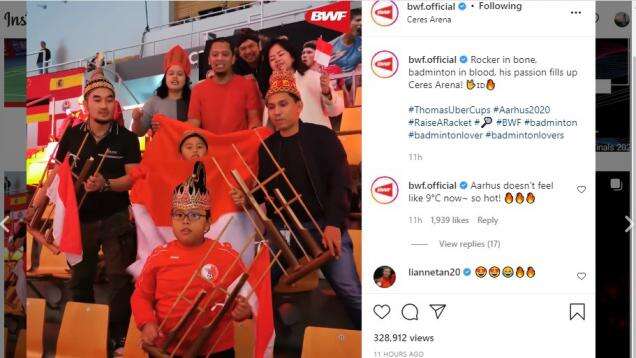 Jadi Gatot Kaca, Bocah Laki-laki Fans Indonesia Viral di Piala Thomas Uber