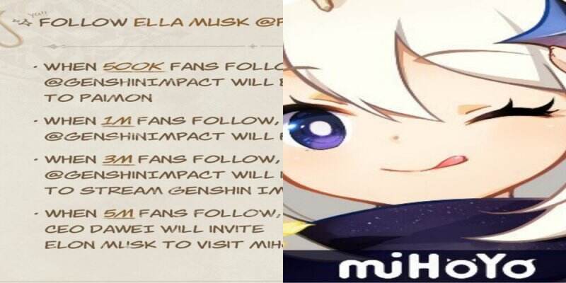 Bikin Netizen Bingung, Genshin Impact Bikin Kampanye 5 Juta Followers Untuk Undang Elon Musk?