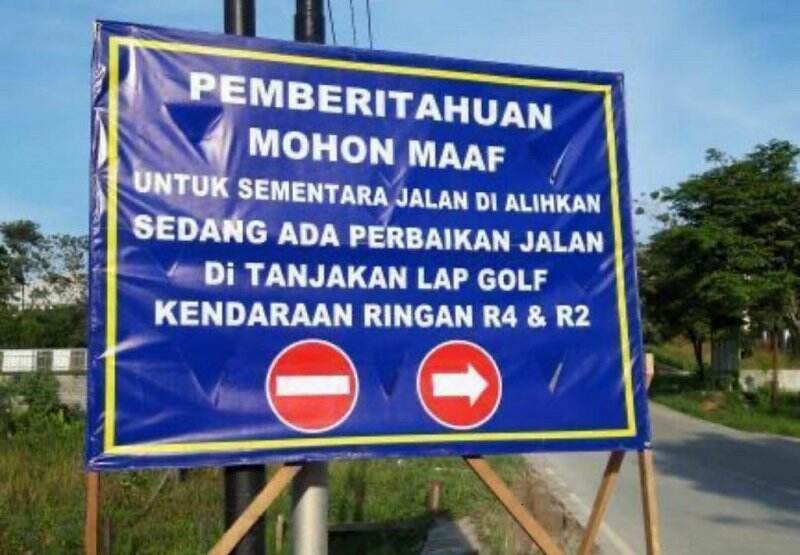 Jalur Kariangau Ditutup, Pengendara Ngeluh Putar Balik
