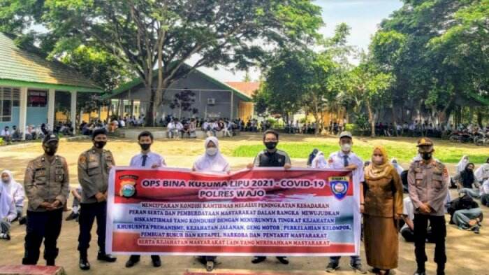 Operasi Bina Kusuma 2021, Sat Binmas Polres Wajo Lakukan Binluh ke Sekolah