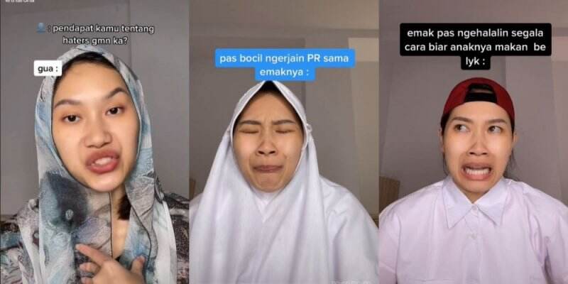 10 Parodi Kocak TikToker Triarona Jadi Anak SD hingga Kekeyi, Ngakak Abis Gaes!