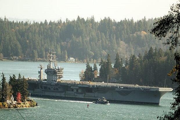 Kapal Induk Nuklir Amerika USS Nimitz Ngadat saat Uji Coba di Laut