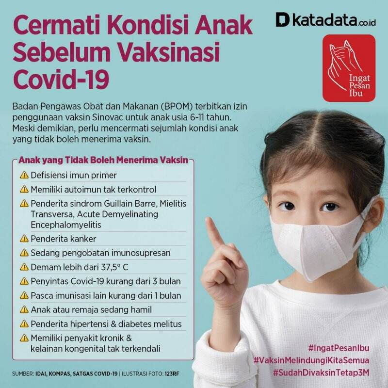 Cermati Kondisi Anak Sebelum Vaksinasi Covid-19