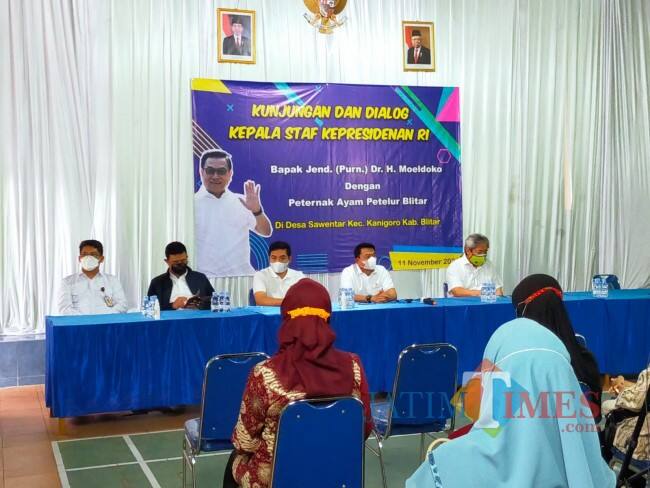 Kunker ke Kabupaten Blitar, KSP Moeldoko Serap Aspirasi Peternak Ayam Petelur