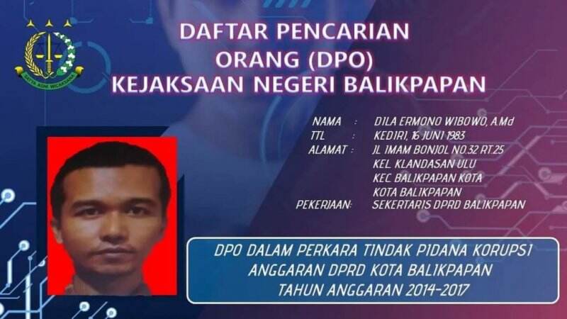Mantan Sekretaris Dewan Balikpapan Jadi DPO Kasus Korupsi, Empat Tahun Belum Tertangkap