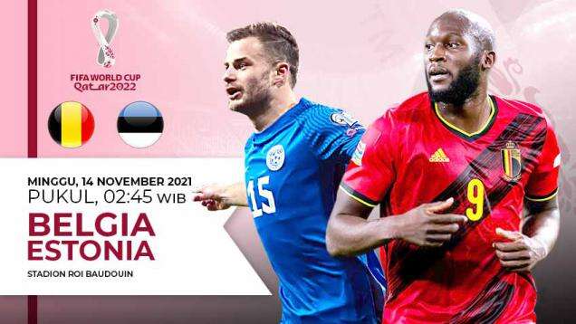 Link Live Streaming Kualifikasi Piala Dunia 2022, Belgia vs Estonia