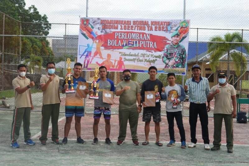 Komsos Kreatif, Kodim 1022/Tanah Bumbu Gelar Lomba Bola Voli Putra