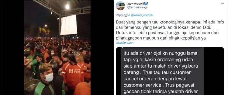 Tersebar isi chat kronologi driver ojol Yogyakarta demo Mie Gacoan