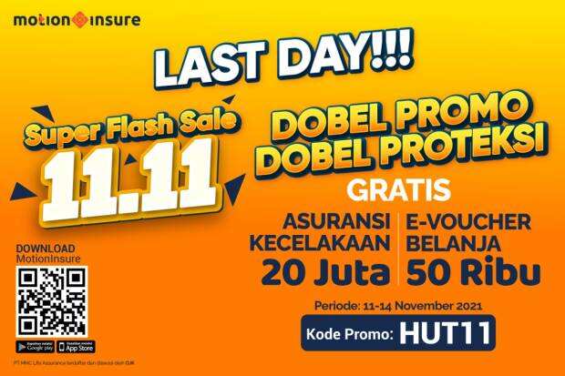 Hari Terakhir Super Flash Sale Serba Dobel dari MotionInsure, Cek di Sini!
