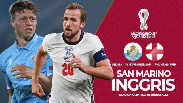 Prediksi Kualifikasi Piala Dunia 2022 San Marino vs Inggris: Laga Mudah The Three Lions