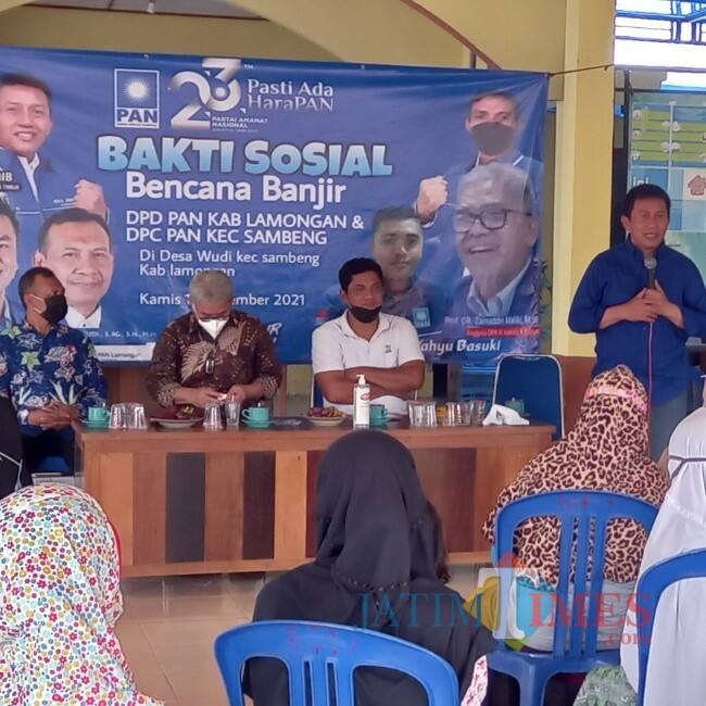 PAN Lamongan Hadir Bantu Warga Terdampak Banjir di Kecamatan Sambeng