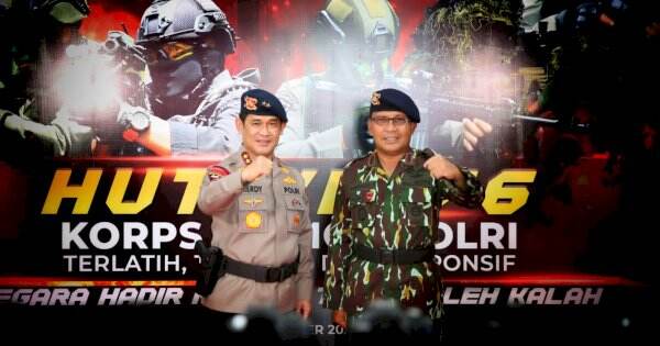 Wali Kota Danny Hadiri Peringatan HUT Ke-76 Korps Brimob Polda Sulsel