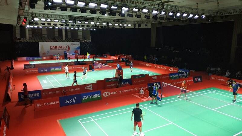 Jelang Indonesia Badminton Festival 2021, Ballroom Disulap Jadi Lapangan Bulu Tangkis
