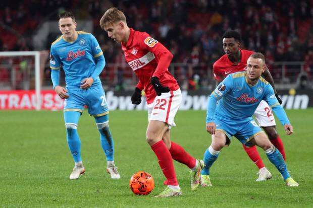 Hasil Liga Europa 2021/2022: Kalahkan Napoli, Spartak Moscow Kuasai Grup C
