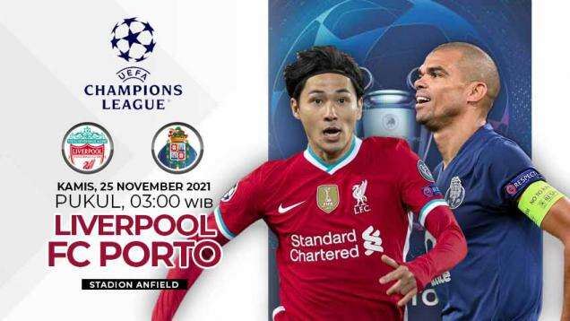 Link Live Streaming Liga Champions: Liverpool vs FC Porto