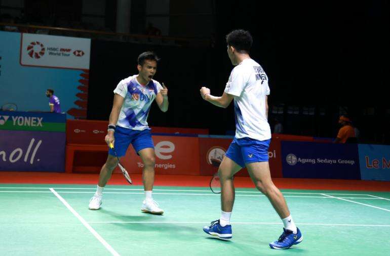 Indonesia Open 2021 Semangat Menggebu, Pram/Yere Bangkit Segel 16 Besar