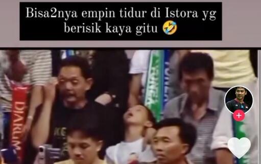 Viral! Video yang Diduga Kevin Sanjaya Ketiduran sampai Mangap di Istora Senayan pada Semifinal Piala Thomas 2004 Beredar