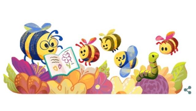 Hari Guru Nasional 2021, Google Doodle Rayakan dengan Kartun Lebah Lucu