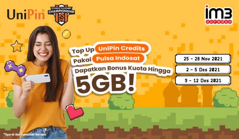 USW Championship Bersama Indosat – Top Up UniPin Credits Dapat Bonus Kuota Indosat IM3 Hingga 5GB!