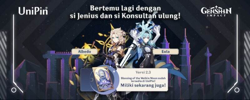 Pemain Genshin Impact Siap-Siap, Blessing of The Welkin Moon Telah Tersedia di UniPin