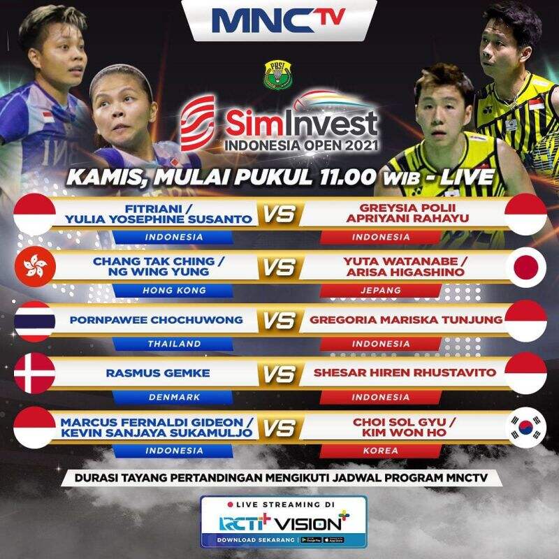The Minions dan Greysia Polii/Apriyani Rahayu Siap Hadapi Lawan Tangguh di Babak 16 Besar SimInvest Indonesia Open 2021