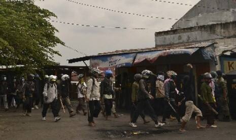 Antisipasi Bentrokan Ormas,100 Prajurit Kala Hitam Turun