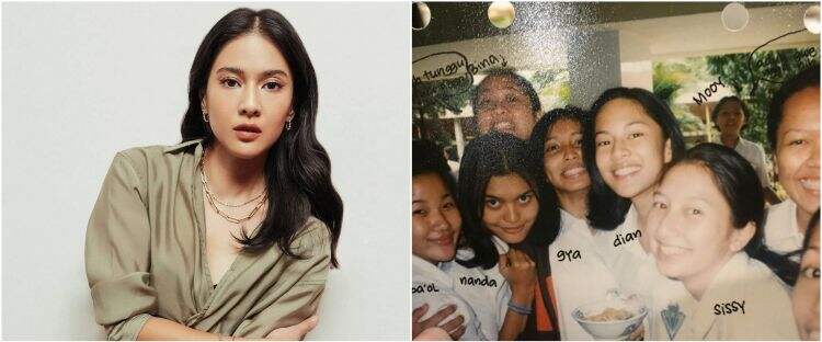 9 Potret lawas Dian Sastrowardoyo bareng geng SMA, paras ayunya awet