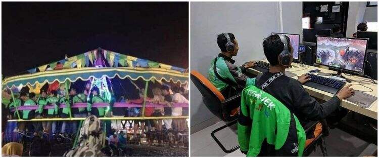 11 Momen lucu driver ojek online main bareng, santai banget nih
