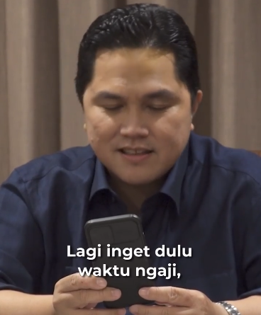 Video Call Guru Ngaji, Erick Thohir: Kalau Salah Baca Dipukul Pakai Penggaris