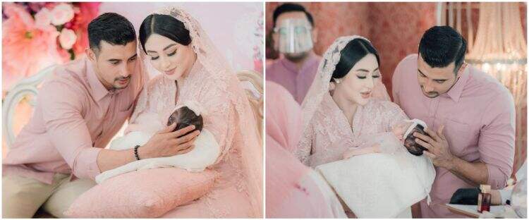 11 Momen Akikah Anak Margin dan Ali Syakieb, Dekorasinya Serba Pink
